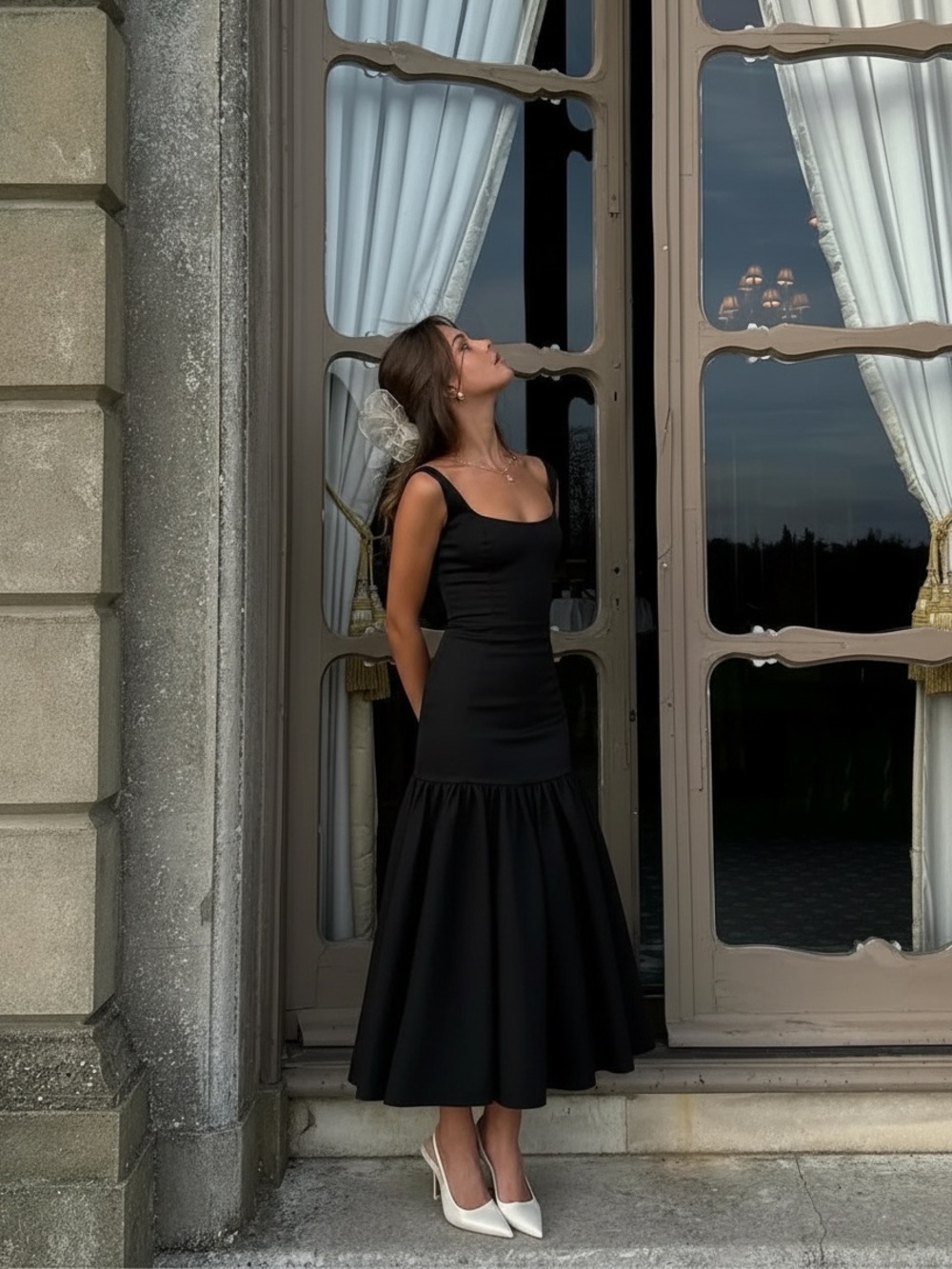 Commense Ruffle Long Cami Sundress - Picture 2 of 13